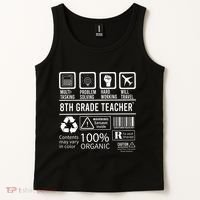 8th Grade Teacher MultiTasking Certified Job Back To School Gift Tank Top thumb 2