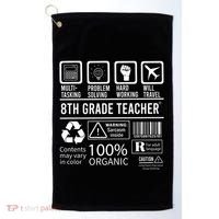 8th Grade Teacher MultiTasking Certified Job Back To School Gift Golf Towel thumb 0