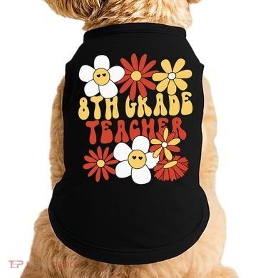 8th Grade Teacher Groovy Eighth Grade Teacher Doggie Tank