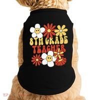 8th Grade Teacher Groovy Eighth Grade Teacher Doggie Tank thumb 0