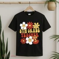 8th Grade Teacher Groovy Eighth Grade Teacher T-Shirt thumb 2