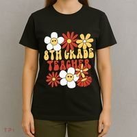 8th Grade Teacher Groovy Eighth Grade Teacher T-Shirt thumb 4