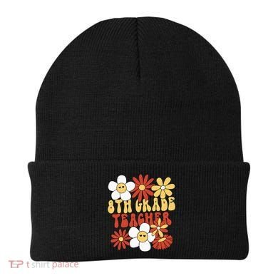 8th Grade Teacher Groovy Eighth Grade Teacher Beanie