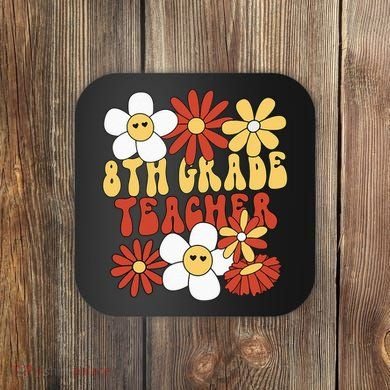 8th Grade Teacher Groovy Eighth Grade Teacher Coaster