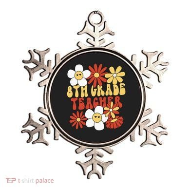 8th Grade Teacher Groovy Eighth Grade Teacher Ornament
