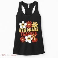 8th Grade Teacher Groovy Eighth Grade Teacher Women's Tank Top thumb 0