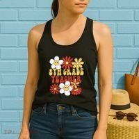 8th Grade Teacher Groovy Eighth Grade Teacher Women's Tank Top thumb 2