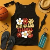 8th Grade Teacher Groovy Eighth Grade Teacher Tank Top thumb 4