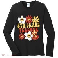 8th Grade Teacher Groovy Eighth Grade Teacher Women's Long Sleeve Shirt thumb 0