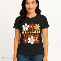 8th Grade Teacher Groovy Eighth Grade Teacher Women's T-Shirt thumb 4