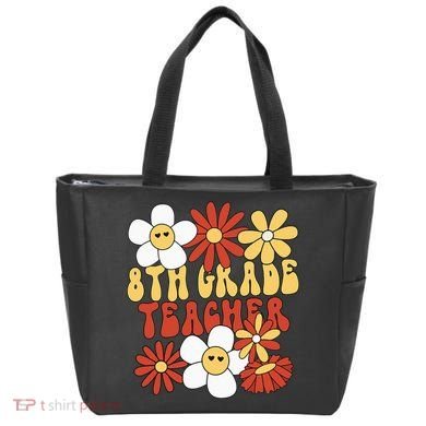8th Grade Teacher Groovy Eighth Grade Teacher Tote Bag