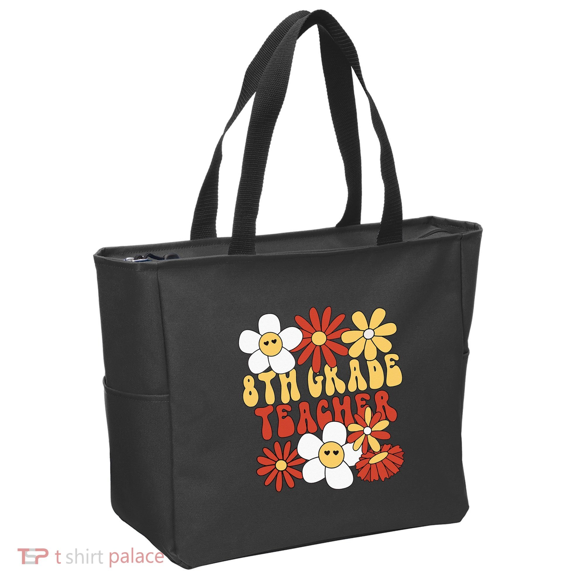 8th Grade Teacher Groovy Eighth Grade Teacher Tote Bag