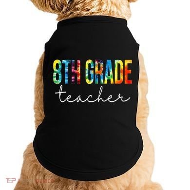 8th Grade Teacher Tie Dye Appreciation Day Back To School Doggie Tank
