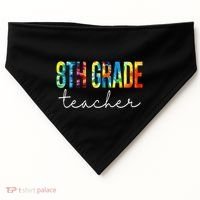 8th Grade Teacher Tie Dye Appreciation Day Back To School USA-Made Doggie Bandana thumb 0