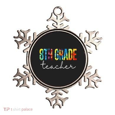8th Grade Teacher Tie Dye Appreciation Day Back To School Ornament