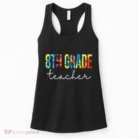 8th Grade Teacher Tie Dye Appreciation Day Back To School Women's Tank Top thumb 0