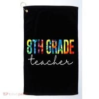 8th Grade Teacher Tie Dye Appreciation Day Back To School Golf Towel thumb 0