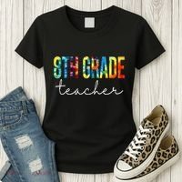 8th Grade Teacher Tie Dye Appreciation Day Back To School Women's T-Shirt thumb 3