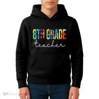 8th Grade Teacher Tie Dye Appreciation Day Back To School Kids Hoodie thumb 4