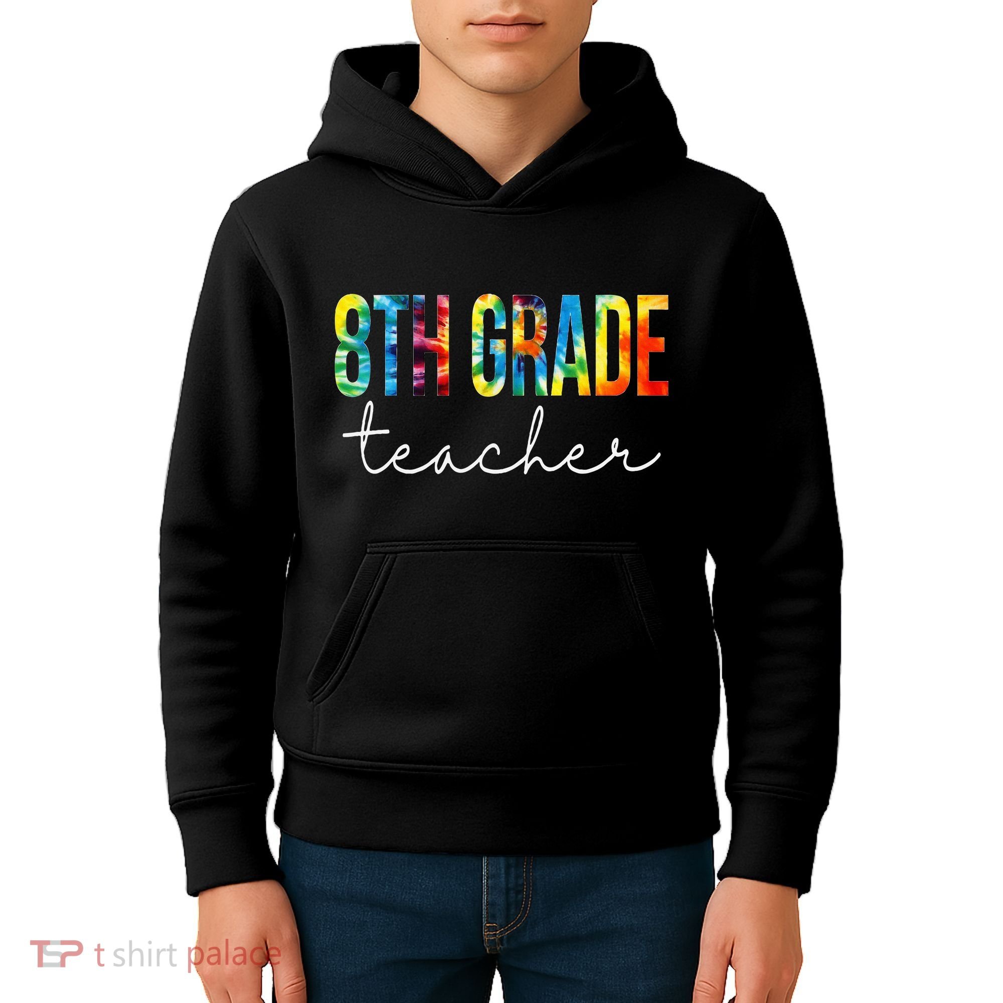 8th Grade Teacher Tie Dye Appreciation Day Back To School Kids Hoodie