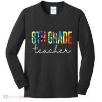8th Grade Teacher Tie Dye Appreciation Day Back To School Kids Long Sleeve Shirt thumb 0