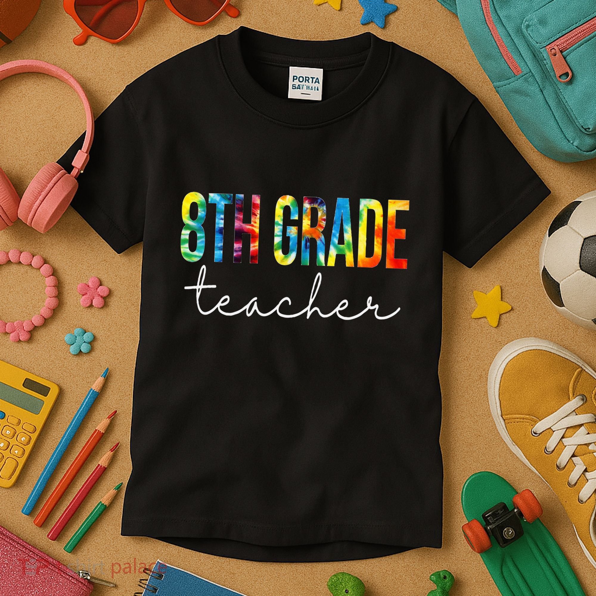 8th Grade Teacher Tie Dye Appreciation Day Back To School Kids T-Shirt