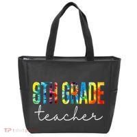 8th Grade Teacher Tie Dye Appreciation Day Back To School Tote Bag thumb 0
