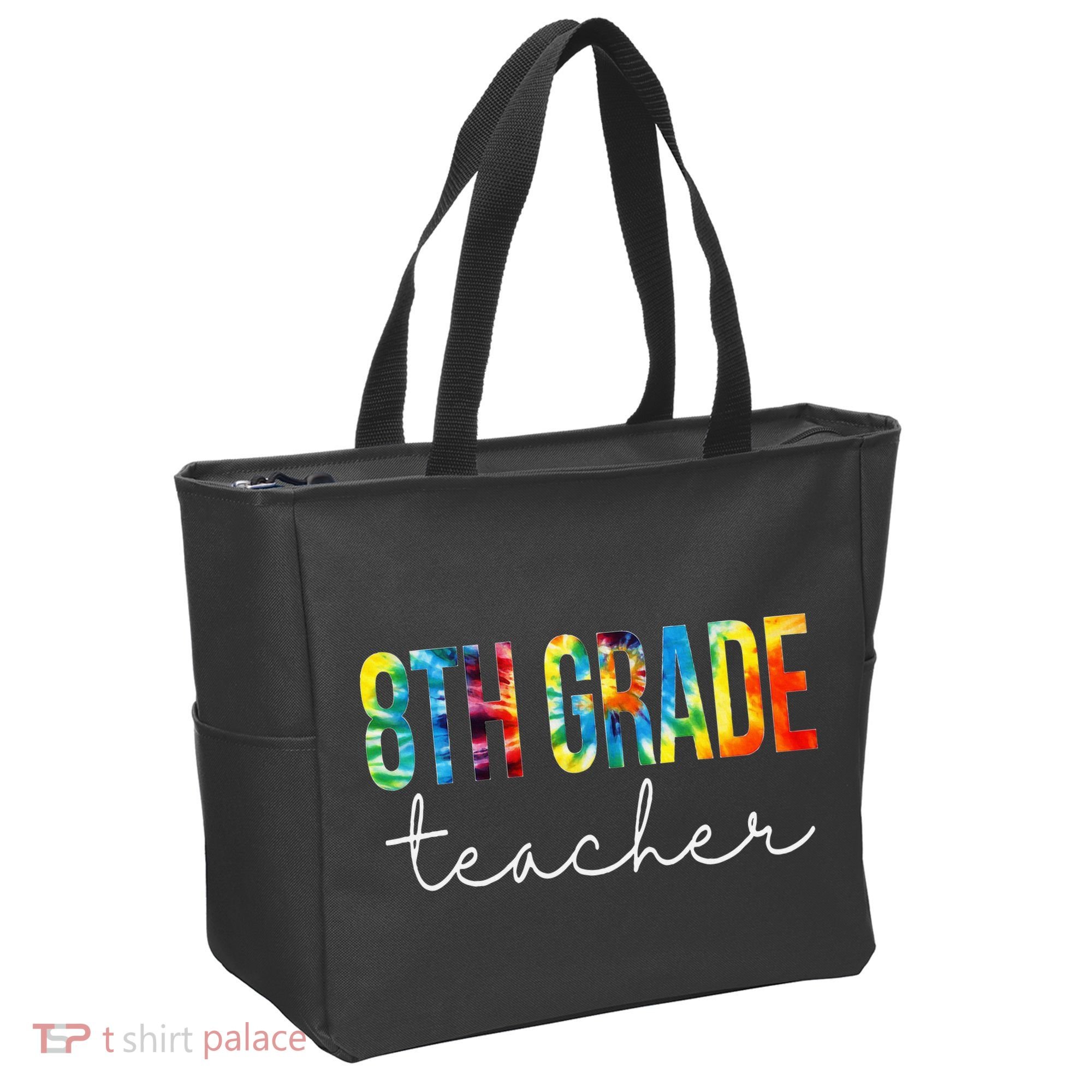 8th Grade Teacher Tie Dye Appreciation Day Back To School Tote Bag