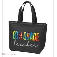 8th Grade Teacher Tie Dye Appreciation Day Back To School Tote Bag thumb 3