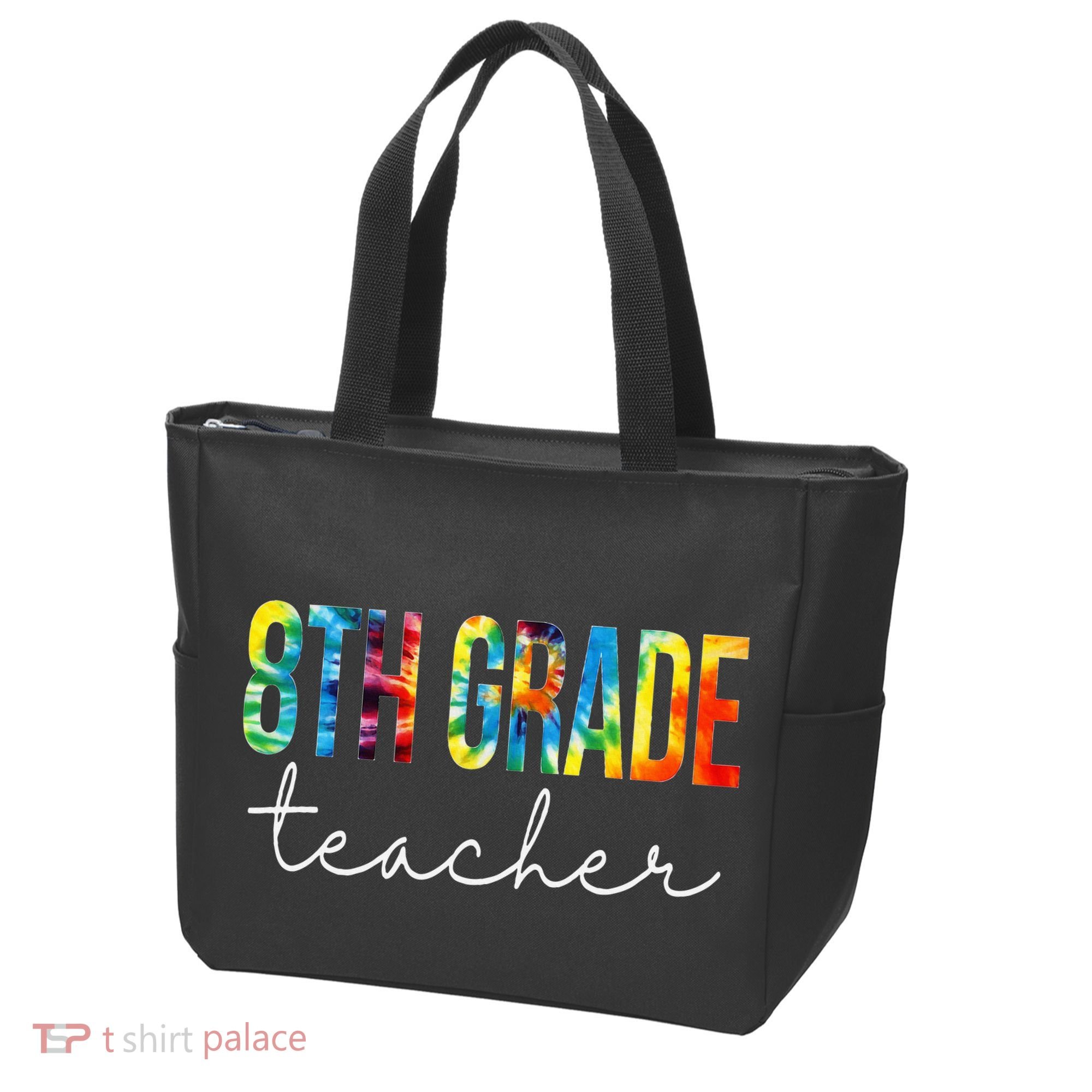 8th Grade Teacher Tie Dye Appreciation Day Back To School Tote Bag