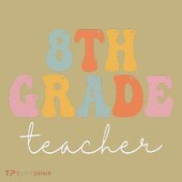 8th Grade Teacher Retro Groovy Vintage First Day Of School T-Shirt thumb 7