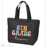 8th Grade Team Retro Groovy Funny Happy First Day Of School Tote Bag thumb 3