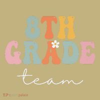 8th Grade Team Retro Groovy Funny Happy First Day Of School Mousepad thumb 1