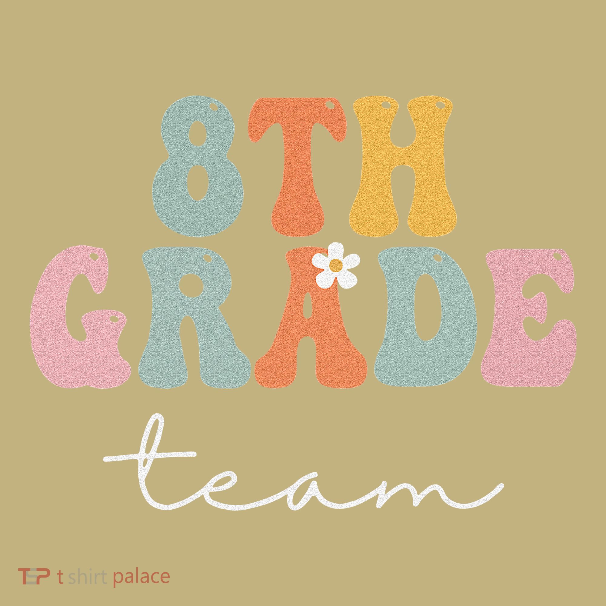 8th Grade Team Retro Groovy Funny Happy First Day Of School Mousepad