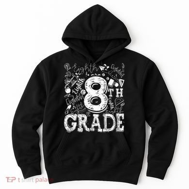 8th Grade Typography Team Teacher Back To School Hoodie