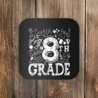 8th Grade Typography Team Teacher Back To School Coaster thumb 0