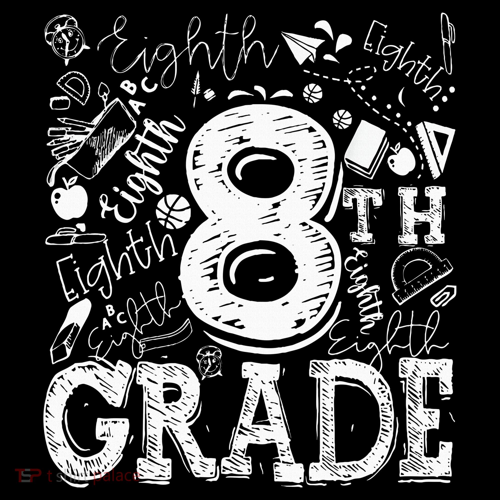 8th Grade Typography Team Teacher Back To School Women's Hoodie