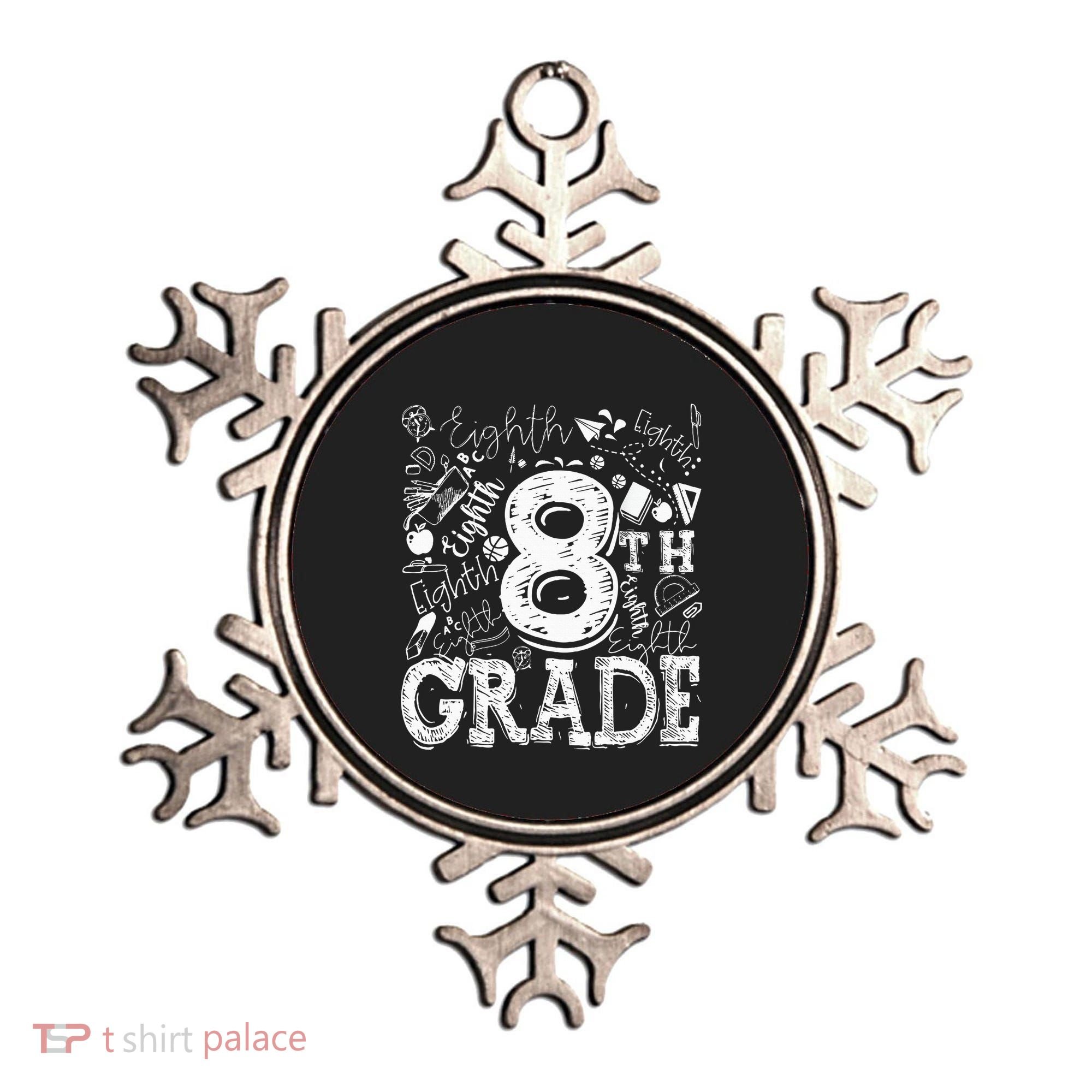8th Grade Typography Team Teacher Back To School Ornament