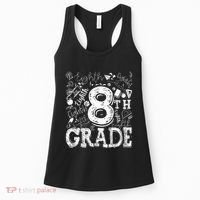 8th Grade Typography Team Teacher Back To School Women's Tank Top thumb 0