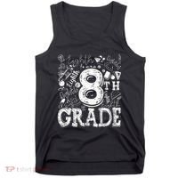 8th Grade Typography Team Teacher Back To School Tank Top thumb 0