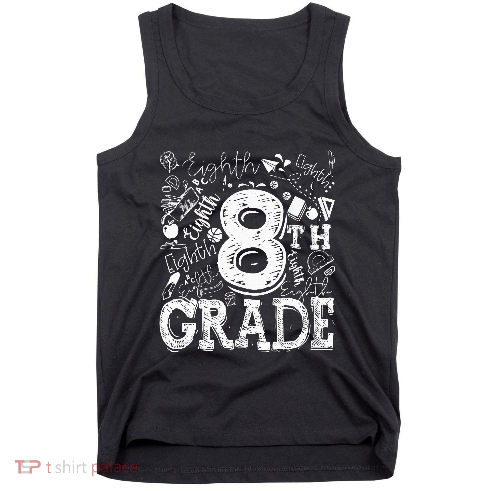 8th Grade Typography Team Teacher Back To School Tank Top