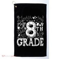 8th Grade Typography Team Teacher Back To School Golf Towel thumb 0