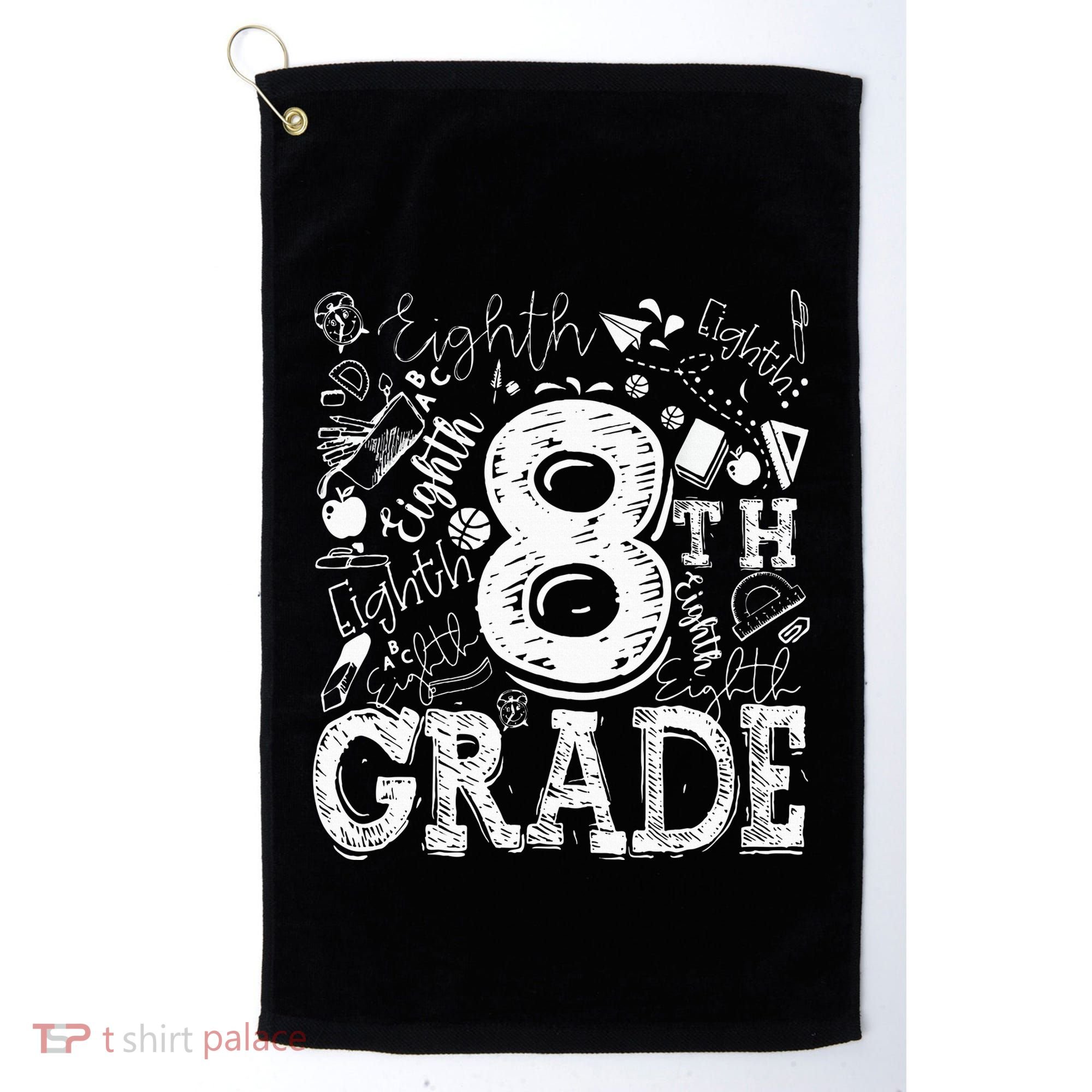 8th Grade Typography Team Teacher Back To School Golf Towel