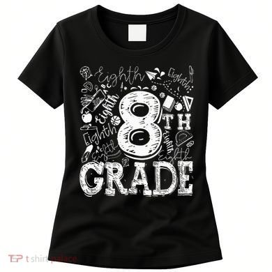 8th Grade Typography Team Teacher Back To School Women's T-Shirt