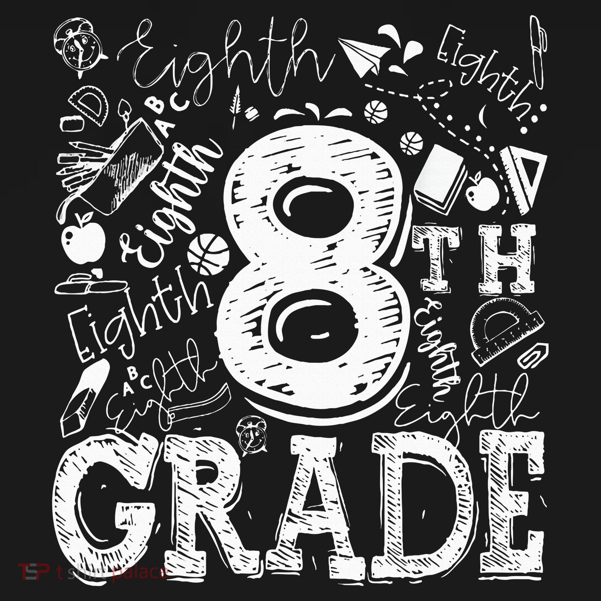 8th Grade Typography Team Teacher Back To School Women's T-Shirt