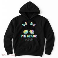 8th Grade Vibes Messy Hair Bun Girl Back To School First Day Hoodie thumb 0