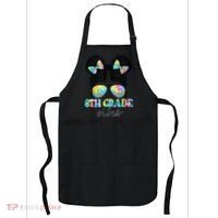 8th Grade Vibes Messy Hair Bun Girl Back To School First Day Apron thumb 0