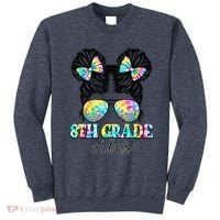 8th Grade Vibes Messy Hair Bun Girl Back To School First Day Sweatshirt thumb 0