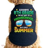 8th Grade Way To High School Grade First Summer Graduation Doggie Tank thumb 0