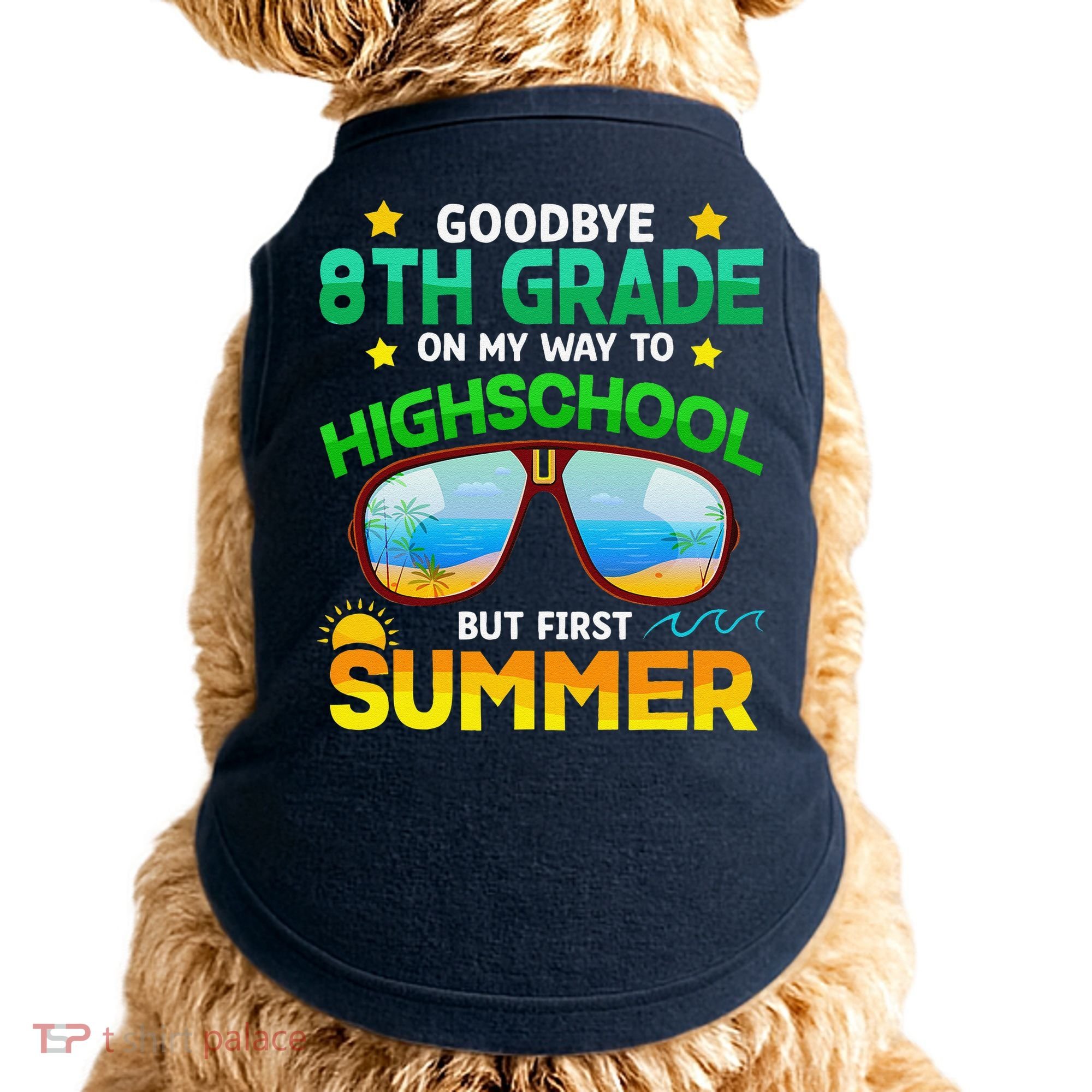 8th Grade Way To High School Grade First Summer Graduation Doggie Tank